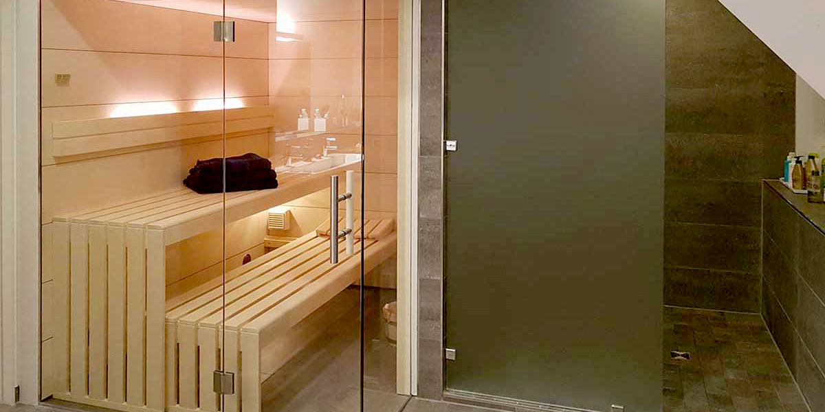 Sauna mit Glasfront